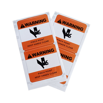La advertencia amonestadora del voltaje del peligro de la seguridad adhesiva de las etiquetas engomadas del vinilo de la etiqueta guarda hacia fuera