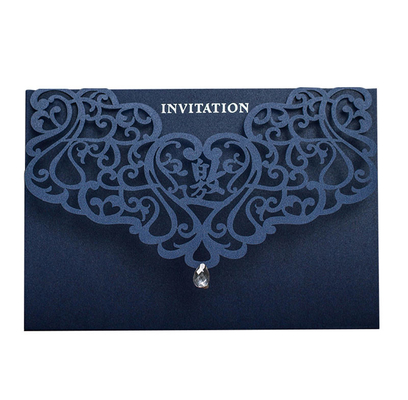 Sobres de tarjeta de regalo de invitación de boda azul personalizado para tarjetas 5x7
