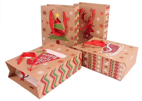 Bolsas de papel navideñas CCNB impresas para llevar el regalo de Navidad