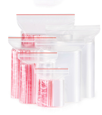Bolsas de papel que se pueden volver a sellar grandes Bolsas Ziplock de plástico transparente PE para acondicionamiento de alimentos