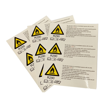 Etiquetas impermeables de la etiqueta engomada de la señal de peligro de la operación de la seguridad
