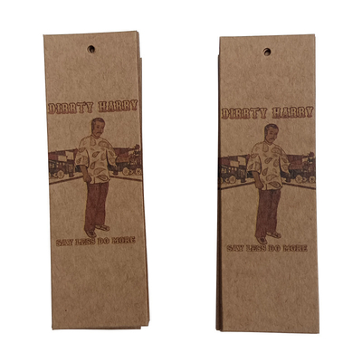 Cartulina de encargo Kraft Hang Tags For Clothing de impresión de papel de la ropa