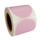 Las etiquetas rosadas redondas autas-adhesivo del papel termal del círculo ruedan DIY LOGO Design