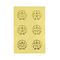 Hoja de oro grabada en relieve de las etiquetas engomadas del engranaje de la ronda de la hoja para los premios de los certificados