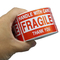 Etiqueta autoadhesiva amonestadora frágil del PVC para el manejo cuidadoso del embalaje y el envío seguro