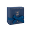 Caja de empaquetado de la ropa de la ropa de la caja de regalo del cartón azul del diseño de lujo