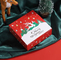 Caja de embalaje de regalo de turrón de árbol de Navidad Caja de surtido de galletas rectangulares