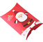 Regalo en forma de almohada Cajas de dulces de Navidad Caja de regalo de Santa Tarjeta blanca de 250 g / m²