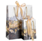 Bolso de compras floral Kraft de mano para damas COA Bolso de papel con flores Bolso de mano