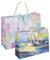 Bolsa de compras de ropa pintada a mano con aceite Odm, bolsa de papel Kraft de estilo artístico, 157gsm