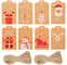 Etiquetas colgantes de la galleta de la Navidad del PVC de la etiqueta del regalo del chocolate de CMYK para el empaquetado del postre de los pasteles