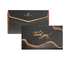sobres de la tarjeta de regalo del papel grabado en relieve de la impresión de 5x5 CMYK con el logotipo de estampado de oro