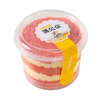 Pequeñas tazas de postre de gelatina de mango desechables de plástico PP para helado de pudín