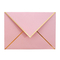 Logotipo de encargo del sobre de la invitación de Rose Gold Pink Bronzing Paper