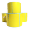 Hoja de ruta amarilla de etiqueta del papel del rollo de la ronda impermeable del color para la impresora térmica