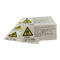 Etiquetas impermeables de la etiqueta engomada de la señal de peligro de la operación de la seguridad
